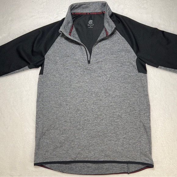 Champion Pullover Men’s M Quarter Zip Avtivewear with Thumbholes Grey & Black - Picture 4 of 16